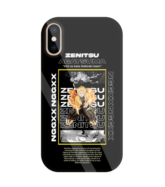 Zenitsu Anime Glass Case For Apple iPhone Xs