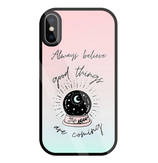 Always Believe Glass Case For Apple iPhone X