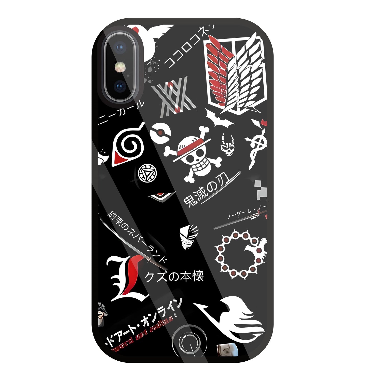 Anime Mashup  Glass Case For Apple iPhone X