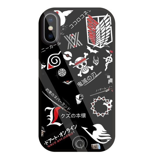 Anime Mashup  Glass Case For Apple iPhone X