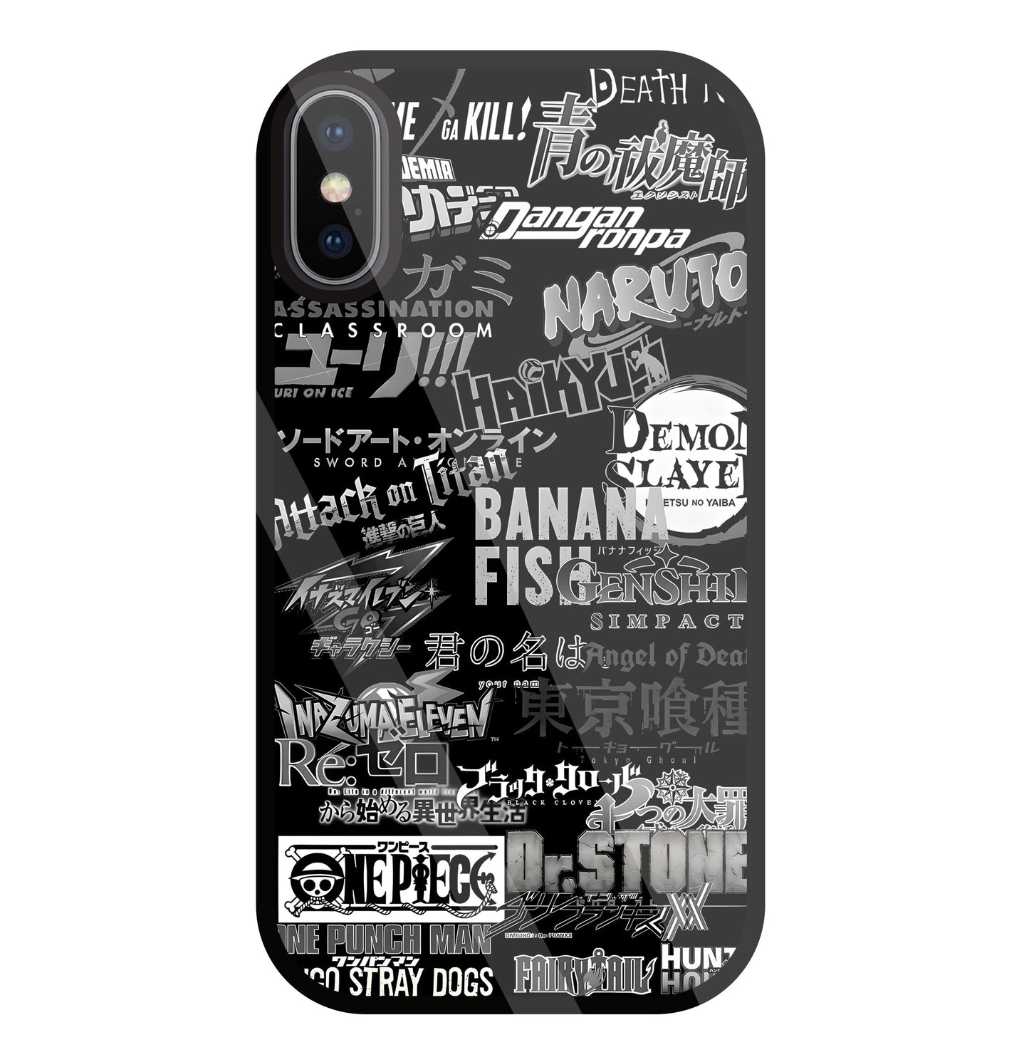 Anime Symbol Glass Case For Apple iPhone X