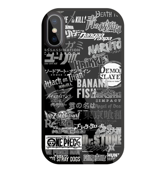 Anime Symbol Glass Case For Apple iPhone X