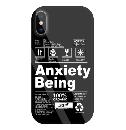 Anxiety Being Glass Case For Apple iPhone X