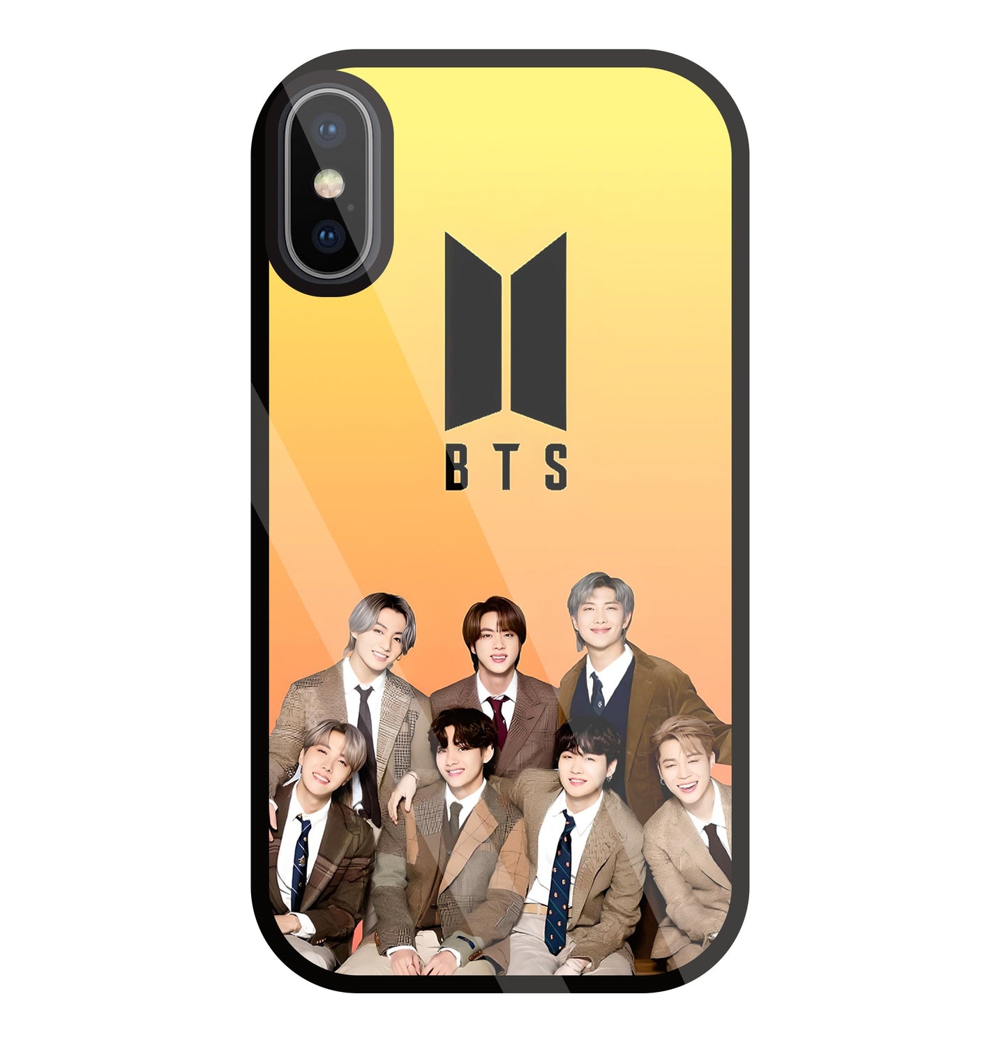 BTS Crew Glass Case For Apple iPhone X
