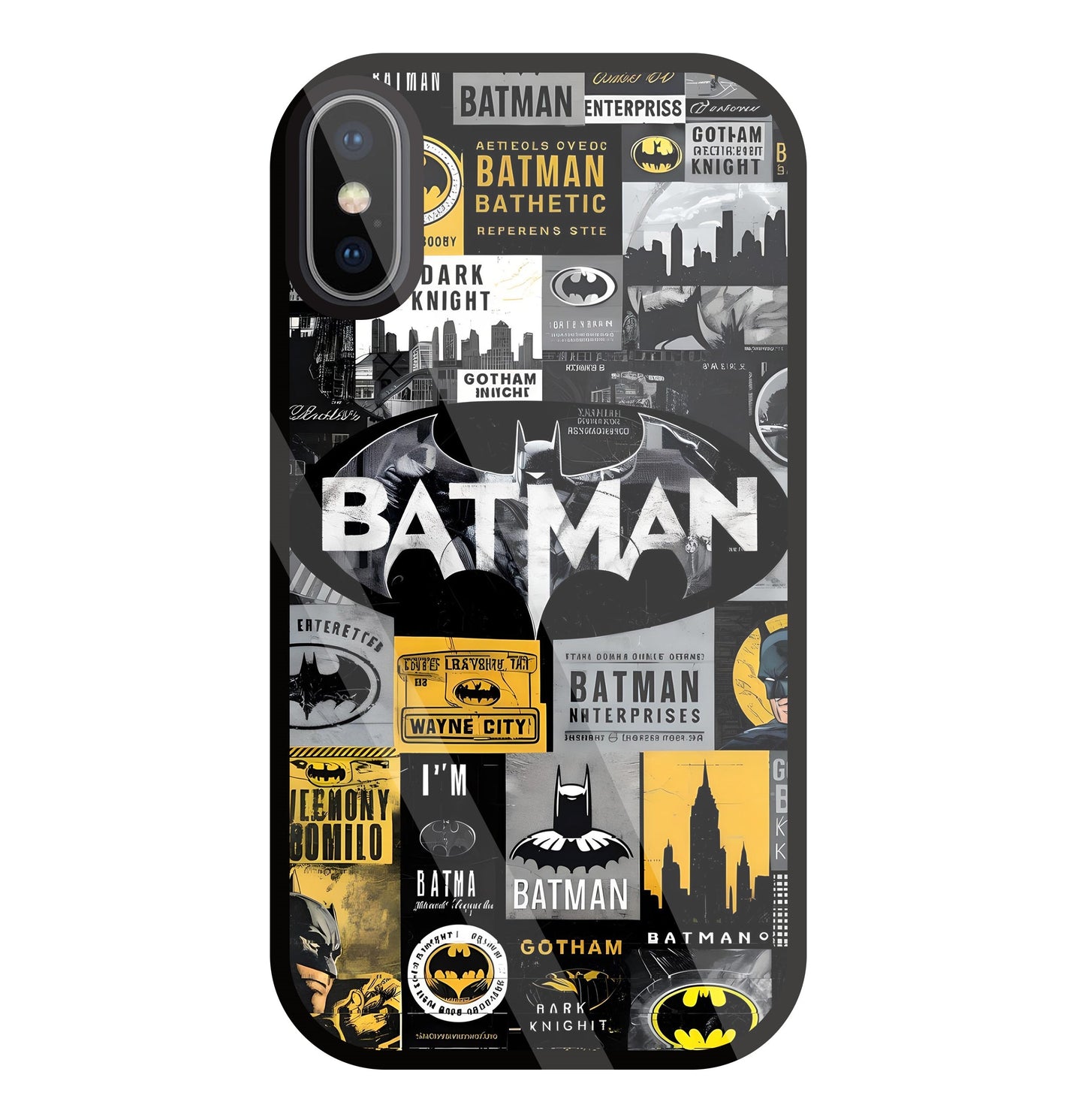 Batman Mashup Glass Case For Apple iPhone X