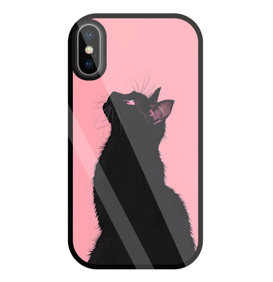 Black Cat Glass Case For Apple iPhone X