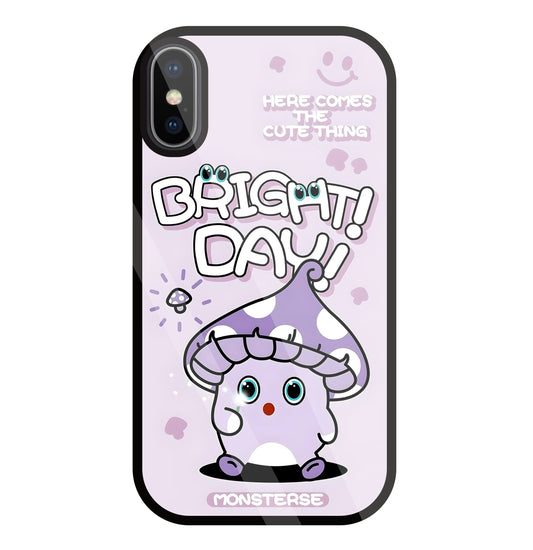 Bright Day Purple Monster Glass Case For Apple iPhone X