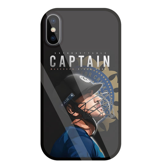Captain MS Dhoni Glass Case For Apple iPhone X