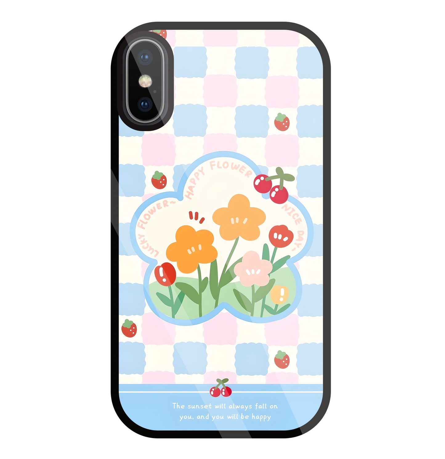 Cherry Blossom Glass Case For Apple iPhone X