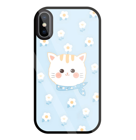 Cute Kitten Glass Case For Apple iPhone X