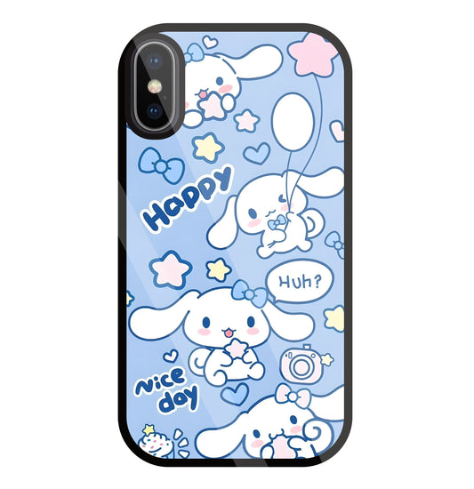 Cute Puppy Girl Glass Case For Apple iPhone X