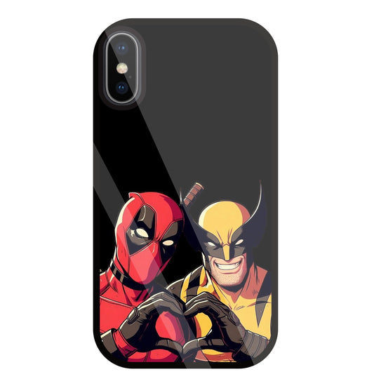 Deadpool And Wolverine Glass Case For Apple iPhone X