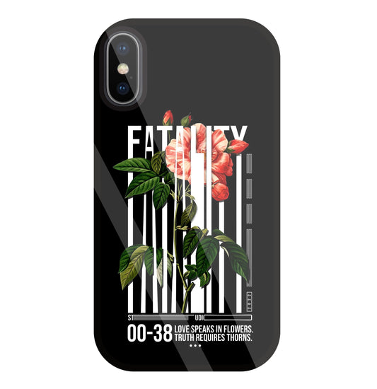 Fatality Flower Glass Case For Apple iPhone X