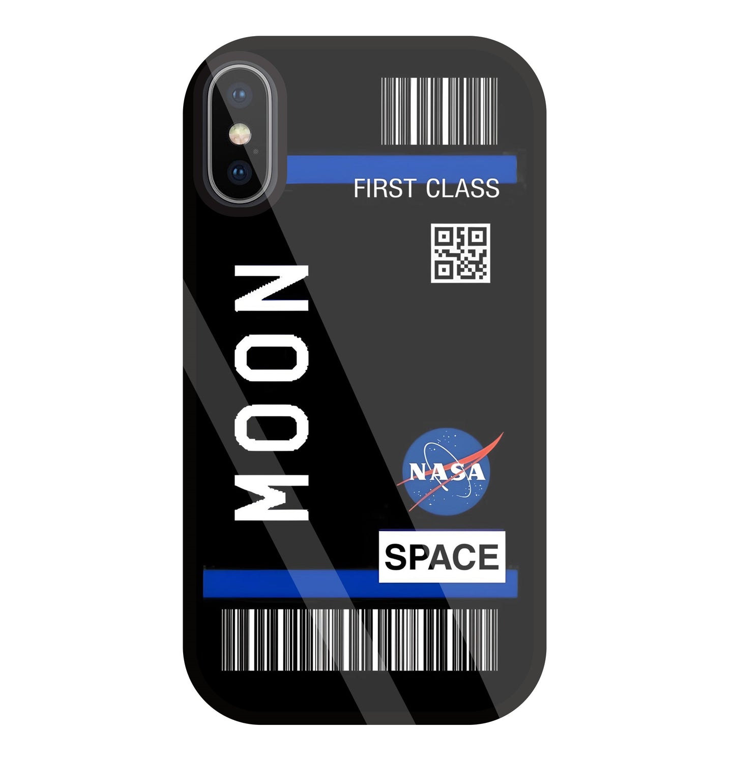First Class Nasa Glass Case For Apple iPhone X