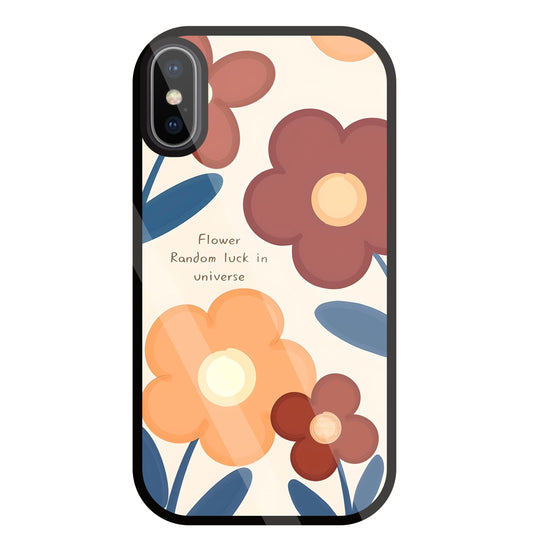 Flower Random Luck Glass Case For Apple iPhone X