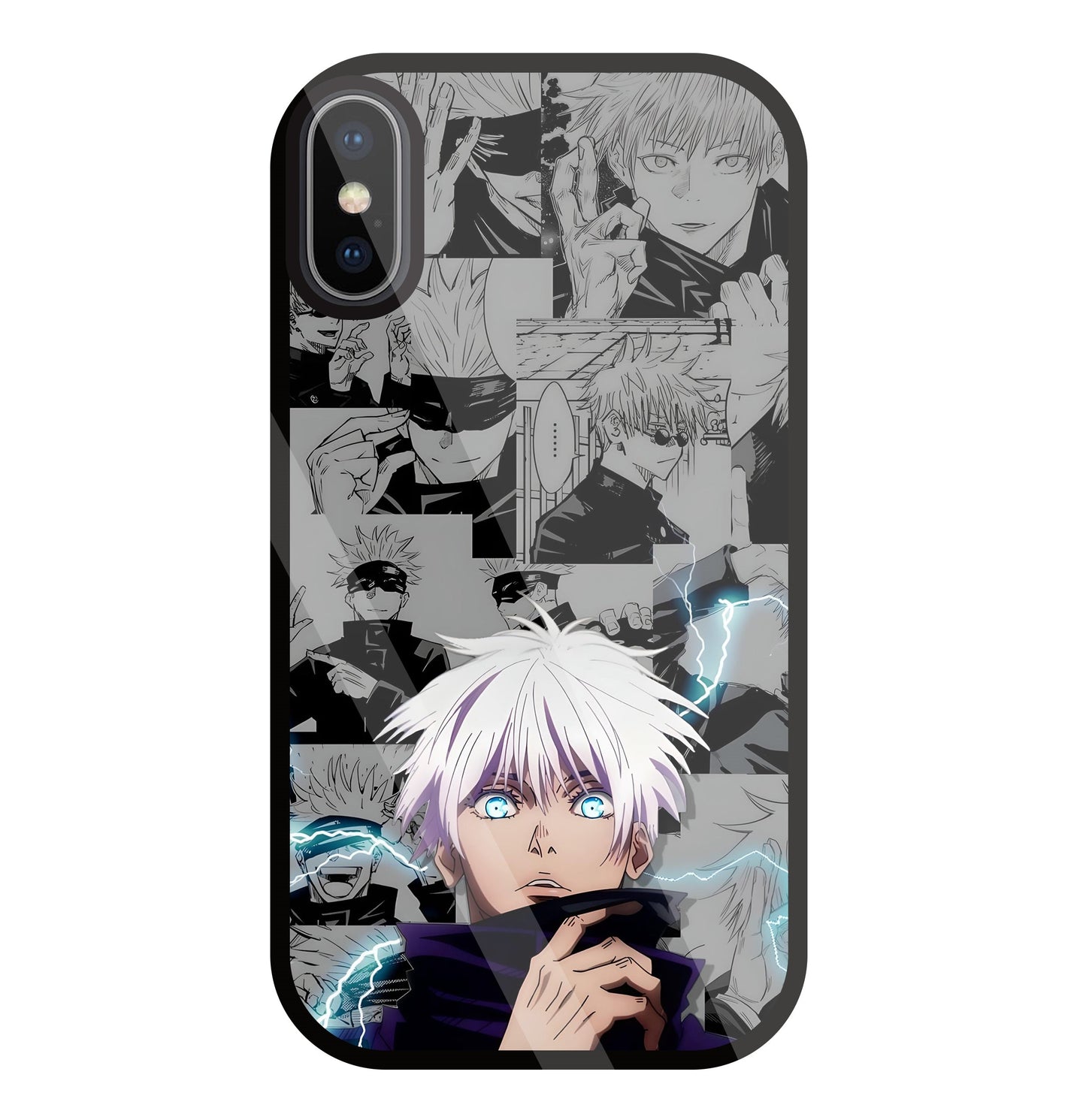 Gojo with bolt Glass Case For Apple iPhone X