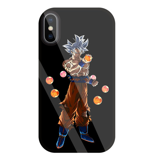Goku With Dragon Balls Glass Case For Apple iPhone X
