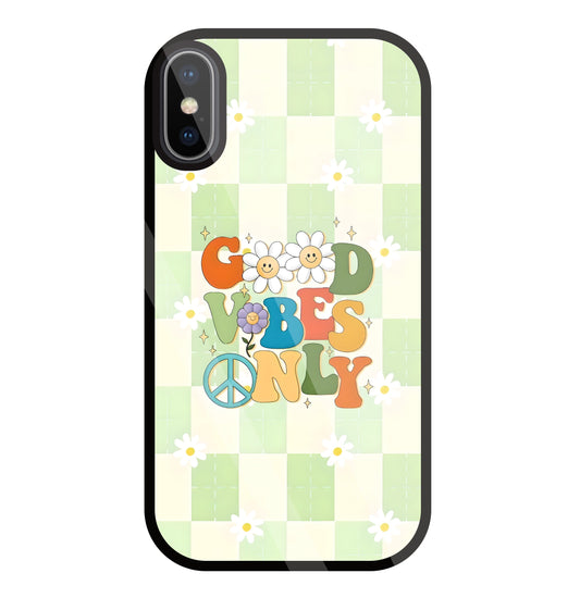 Good Vibes Only Glass Case For Apple iPhone X