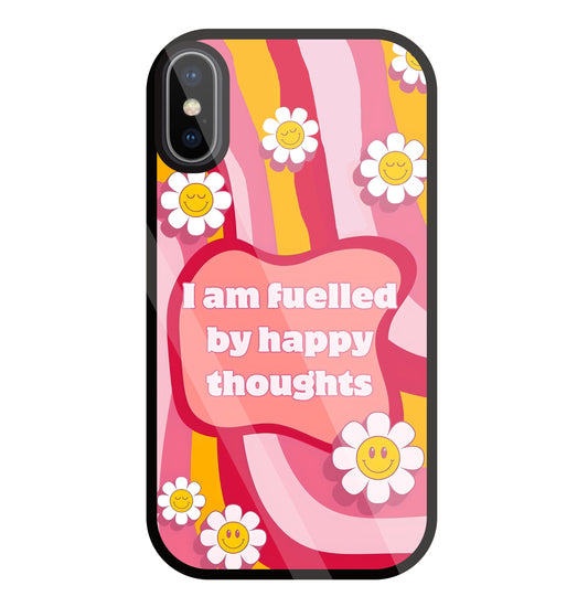 Happy Thoughts Glass Case For Apple iPhone X