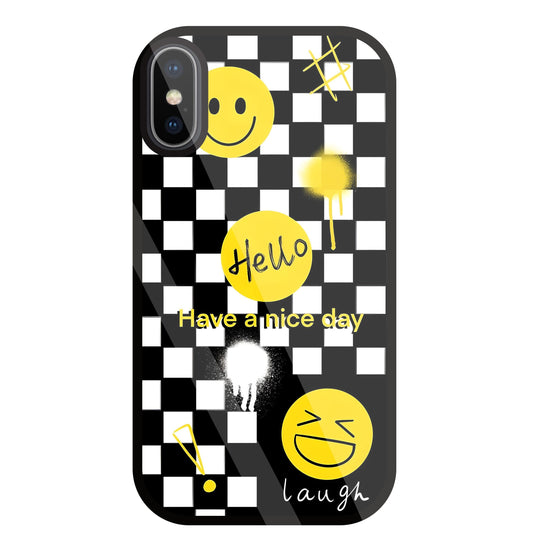 Have A Nice Day Glass Case For Apple iPhone X