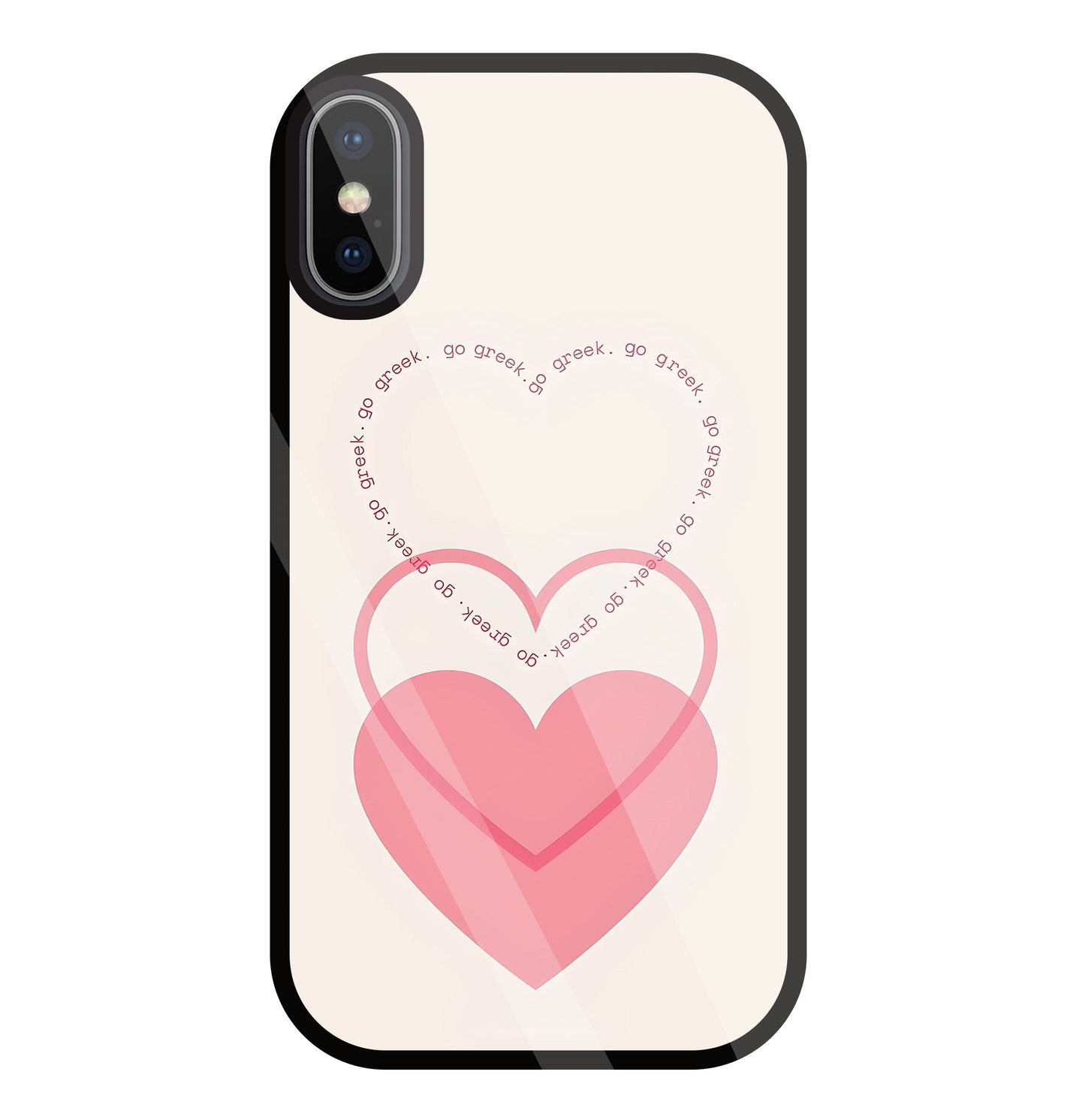 Heart Glass Case For Apple iPhone X