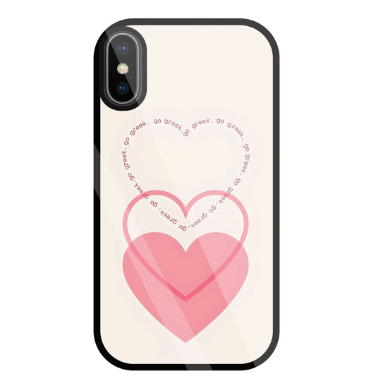 Heart Glass Case For Apple iPhone X