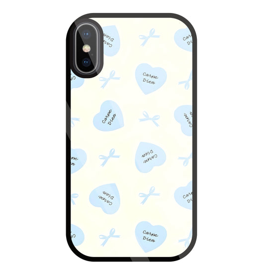Heart Carpe Diem Glass Case For Apple iPhone X