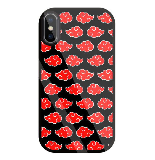 Japanese Clouds Seamless Pattern Glass Case For Apple iPhone X