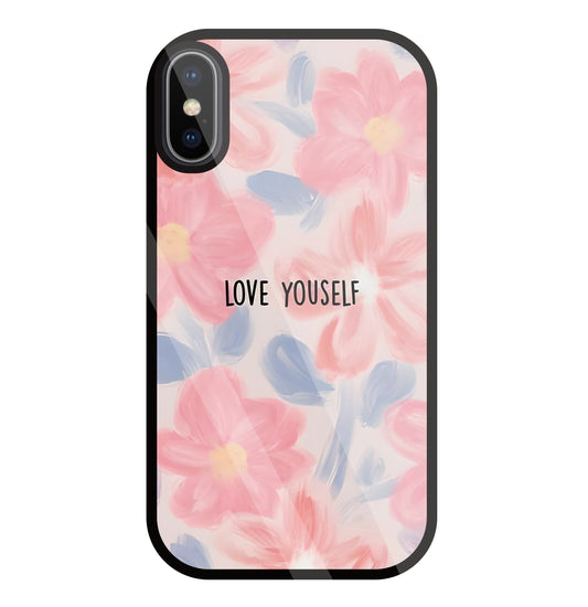 Love Yourself Glass Case For Apple iPhone X