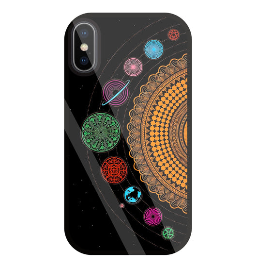 Mandala Patterns Universe Glass Case For Apple iPhone X