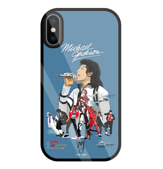Michael Jackson Mashup Glass Case For Apple iPhone X