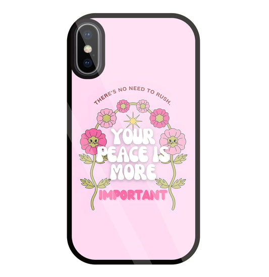 Peace Is More Important Glass Case For Apple iPhone X
