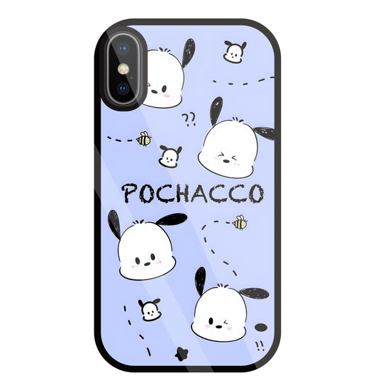 Pochacco Puppy Levender Glass Case For Apple iPhone X
