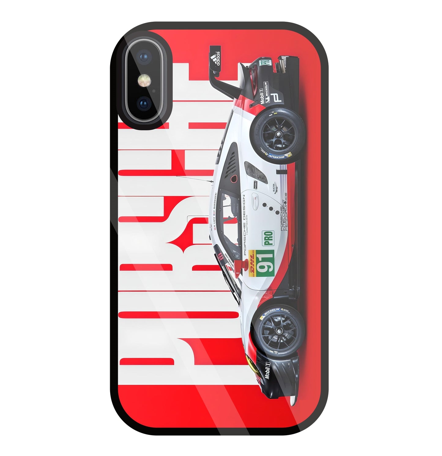 Porschse Glass Case For Apple iPhone X