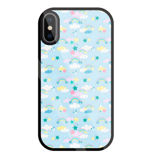 Small Rainbows Glass Case For Apple iPhone X
