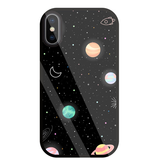 Space Galaxy Glass Case For Apple iPhone X