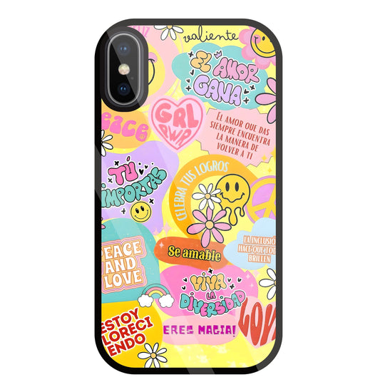 Sunflower Vibes Glass Case For Apple iPhone X
