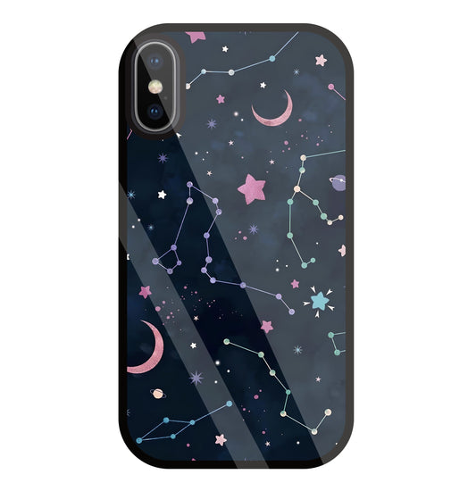 Symbol Of Stars Glass Case For Apple iPhone X