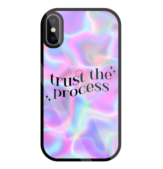 Trust the Process Glass Case For Apple iPhone X