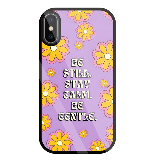 Yellow Flowers With Quotes Glass Case For Apple iPhone X