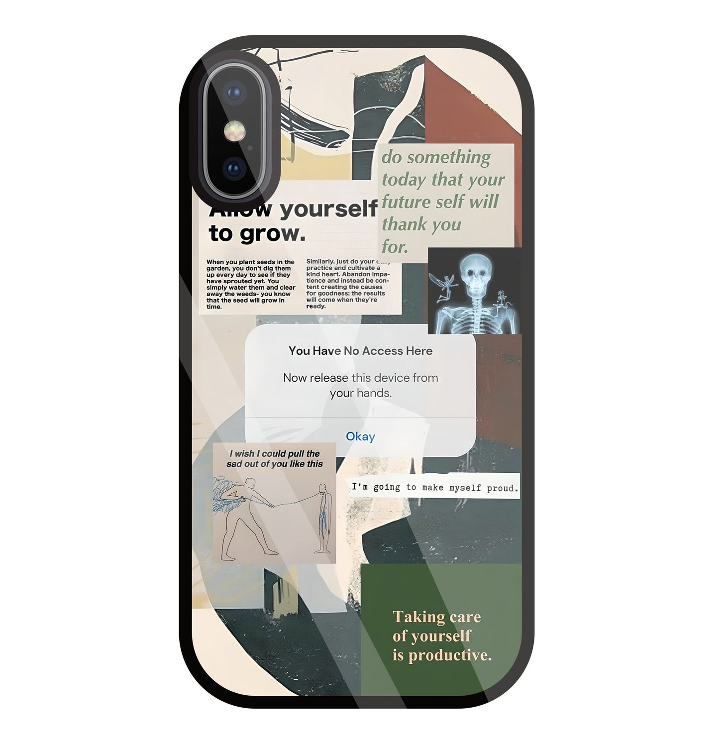 Yourself To Grow Glass Case For Apple iPhone X