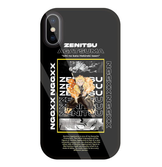 Zenitsu Anime Glass Case For Apple iPhone X