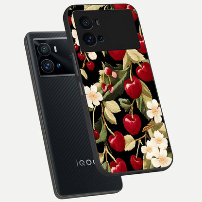  Blooming Spendor Bird phone case For iQOO 9 Pro showing premium glass back cover with detailed artwork