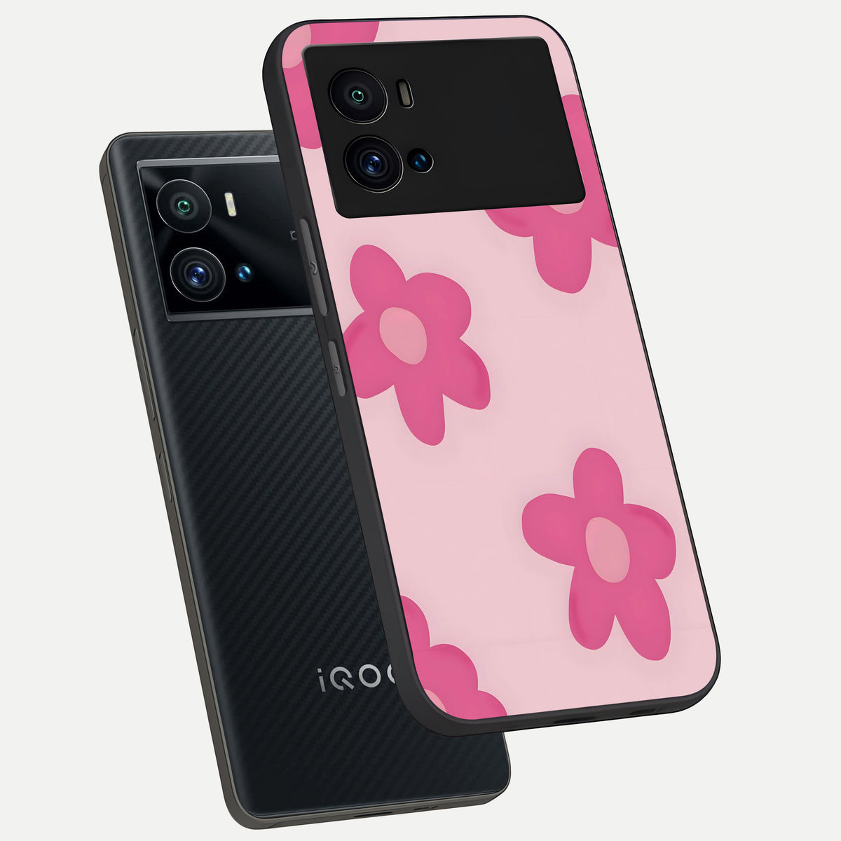  Candy Bloom Dreams phone case For iQOO 9 Pro showing premium glass back cover with detailed artwork