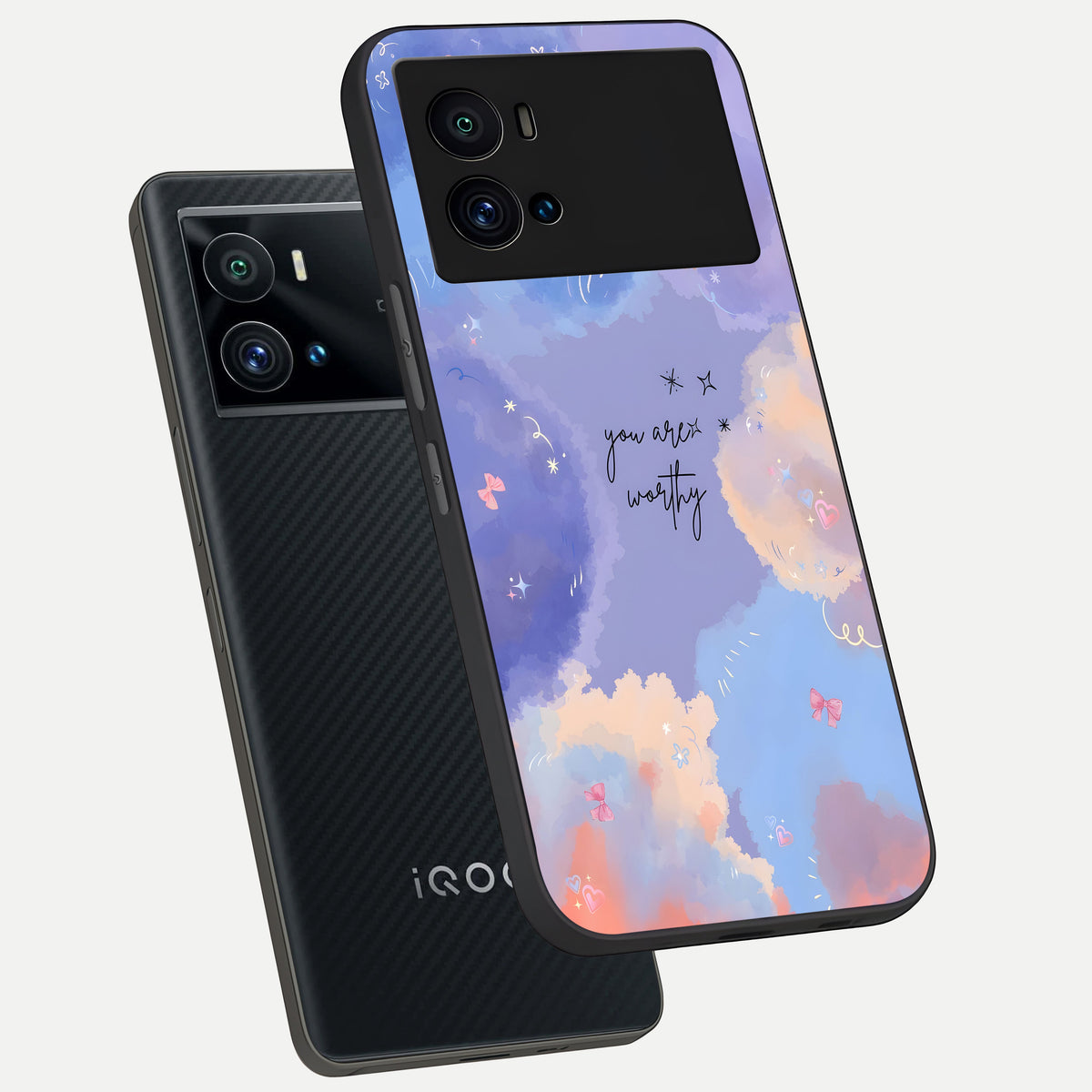  Celestial Cloud Magic phone case For iQOO 9 Pro showing premium glass back cover with detailed artwork