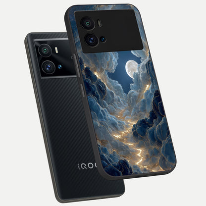  Celestial Cloud Road phone case For iQOO 9 Pro showing premium glass back cover with detailed artwork