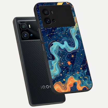  Celestial Dream Flow phone case For iQOO 9 Pro showing premium glass back cover with detailed artwork
