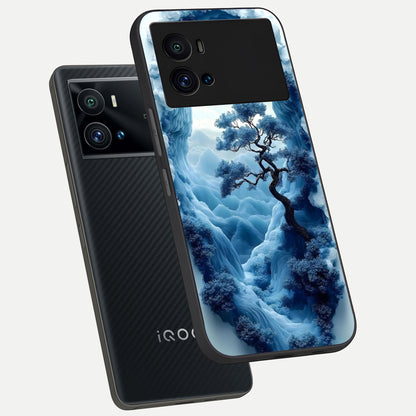  Frozen Serenity Gate phone case For iQOO 9 Pro showing premium glass back cover with detailed artwork