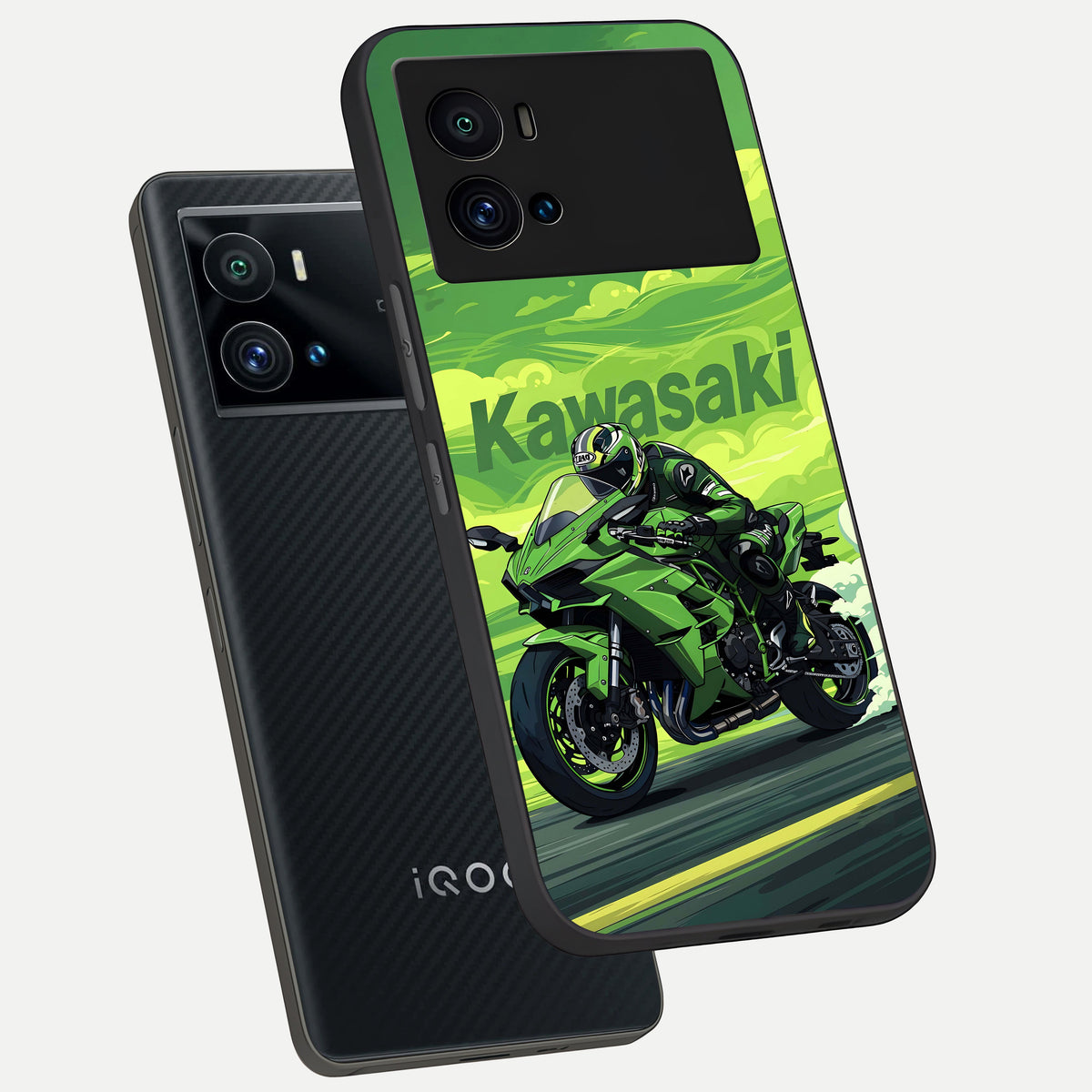  Greenery Sky phone case For iQOO 9 Pro showing premium glass back cover with detailed artwork