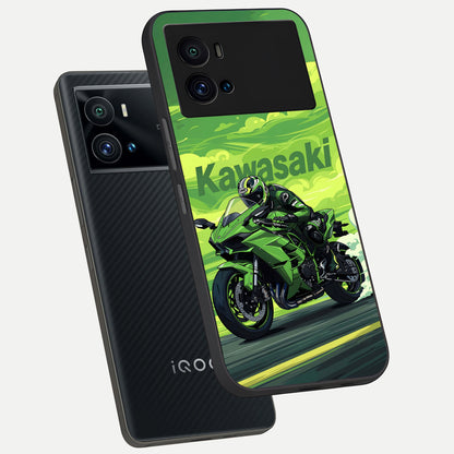  Greenery Sky phone case For iQOO 9 Pro showing premium glass back cover with detailed artwork